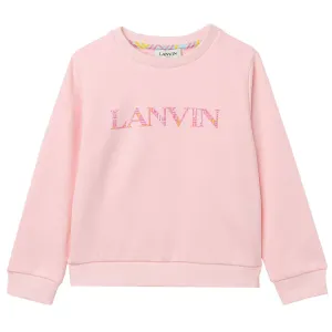 Lanvin Girls Logo Sweatshirt Pink 10Y