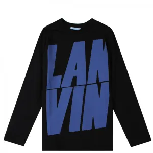 Lanvin Boys Graphic Logo Print T-shirt Black 10Y #1084328