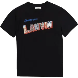 Lanvin Boys Graphic Print T-shirt Navy 10Y