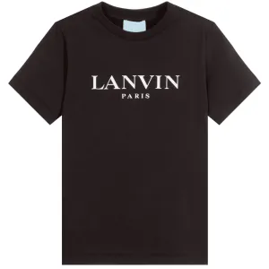 Lanvin Boys Logo T-shirt Black 10Y