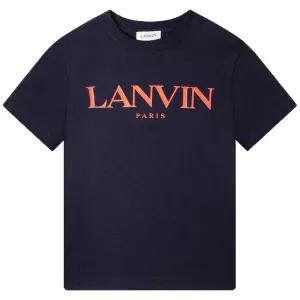 Lanvin Boys Logo T-shirt Navy 10Y #8640