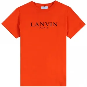 Lanvin Boys Logo T-shirt Orange 10Y #1086573