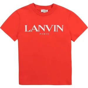 Lanvin Boys Logo T-shirt Red 10Y