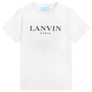 Lanvin Boys Logo T-shirt White 10Y #1084956