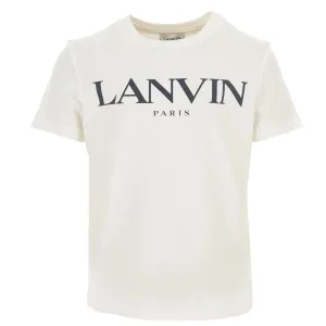 Lanvin Boys Logo T-shirt White 10Y