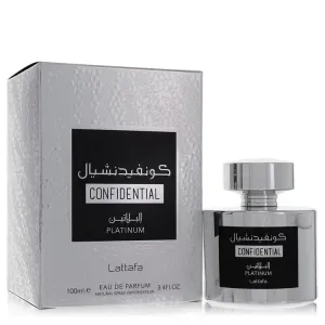 Lattafa - Confidential Platinum : Eau De Parfum Spray 3.4 Oz / 100 ml