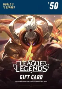 League of Legends Gift Card 50$ - Riot Key NA Server Only