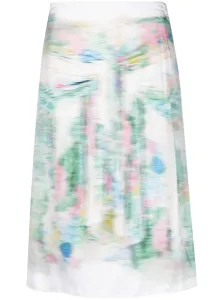LOEWE - Blurred Print Midi Skirt #1190802