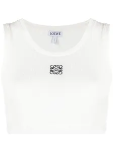 LOEWE - Anagram Ribbed Cotton Cropped Top #1230353