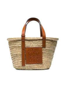 LOEWE - Basket Raffia And Leather Tote Bag #1230466
