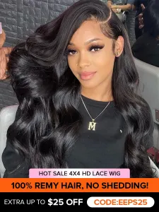 Essential Body Wave Lace Front Human Hair Wigs #719067