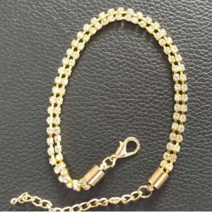 LW Casual Pearl Chain Decoration Gold Anklet