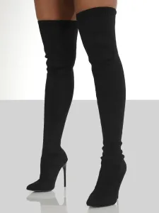 LW SXY Ribbed Basic Thigh High Boots #1091866