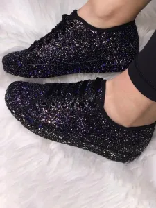 LW Round Toe Sequined Flats