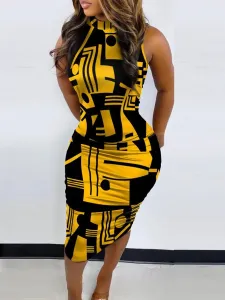LW Geometric Print Bodycon Dress #785214