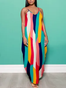 LW Mixed Print Cami A Line Dress #789877