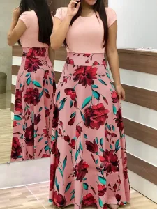 LW Plus Size Floral Print A Line Dress 1X