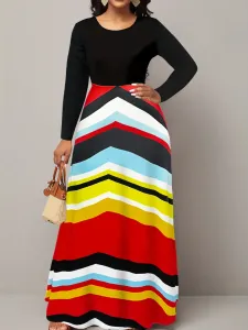 LW Plus Size Striped A Line Dress 3X