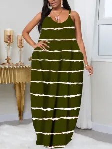 LW Plus Size Striped Cami A Line Dress 4X #781468