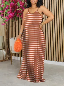 LW Plus Size Striped Cami Loose Dress 3X