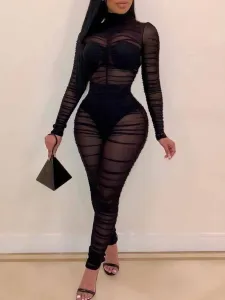 LW SXY See Through Skinny Jumpsuit