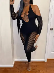 LW SXY Plus Size See Through Skinny Jumpsuit OneSize #1239873