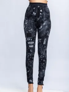 LW Plus Size High Waist Ripped Skinny Pants XXL