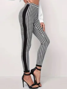 LW Plus Size Houndstooth Striped High Waist Pants 0XL