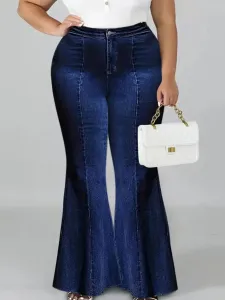 LW Plus Size Pocket Design High Waist Flared Jeans 1X