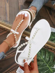LW Pearl Decor Sandals #789822