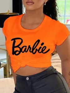 LW Barbie Letter Print Regular Fit T-shirt #908186