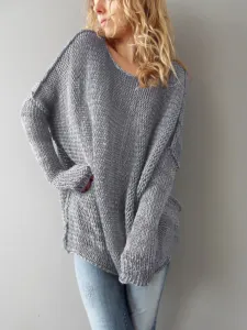 LW BASICS Dropped Shoulder Loose Sweater #1240612