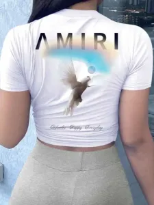 LW Bird Letter Print T-shirt