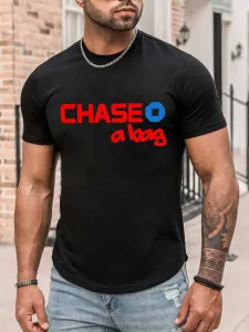 LW Men Chase A Bag Letter Print T-shirt #844136