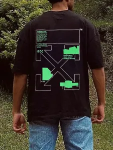 LW Men Geometric Letter 3D Print T-shirt #755761