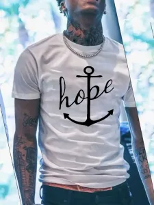 LW Men Hope Letter Print T-shirt