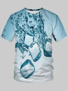 LW Men Ice Block Print Gradient T-shirt #866467