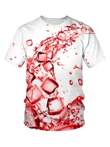 LW Men Round Neck Ice Cube Print T-shirt #1100404