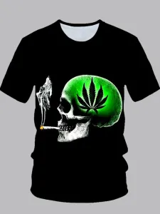 LW Men Skull Head Regular T-shirt