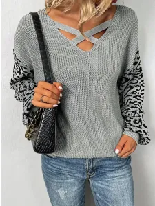 LW Leopard Print Cut Out Sweater #1240650