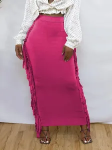 LW High Waist Tassel Design Bodycon Skirt #1287920