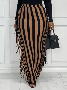 LW Striped Tassel Design Skirt #1080884