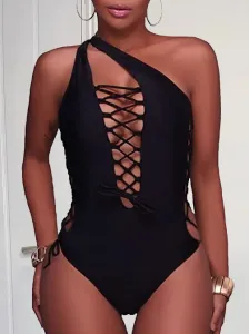 LW Bandage Hollow-out Design One-piece Swimsuit #782004