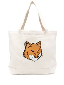 MAISON KITSUNE' - Fox Head Cotton Tote Bag #1205125