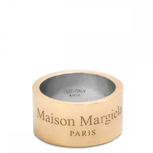 Maison Margiela Men's Engraved Logo Ring Gold Large