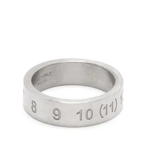 Maison Margiela Men's Plated Number Ring Silver Extra Large