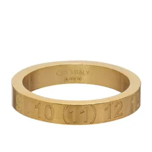 Maison Margiela Men's Thin Engraved Number Ring Gold Extra Large