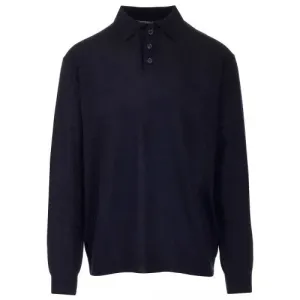 Maison Margiela Mens Elbow Patched Long Sleeves Jumper Navy L
