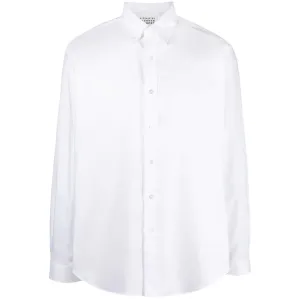 Maison Margiela Men's Button-down Cotton Shirt White 40 M