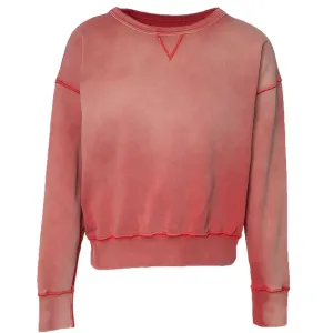 Maison Margiela Mens Faded Effect Cotton Sweater Orange S